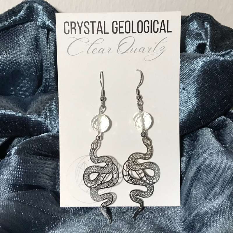 Clear Quartz Earring Pair