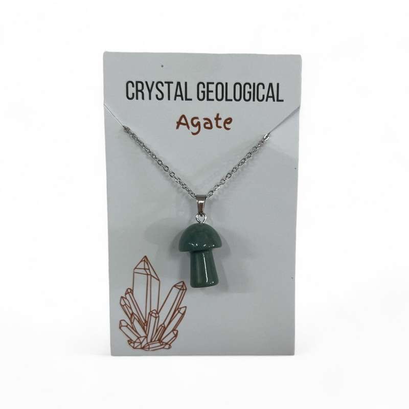 Assorted Gemstone Mushroom Necklaces