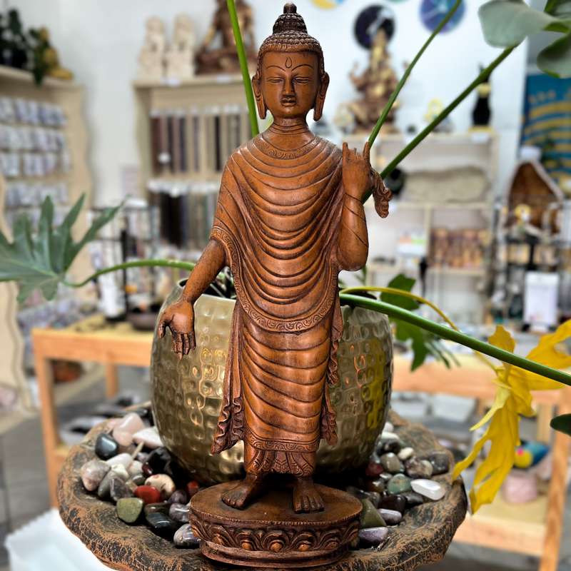 Previously Loved Wooden Buddha Statue - 40 cm
