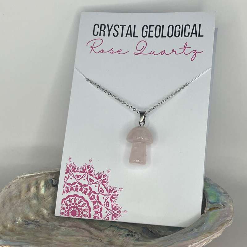 Assorted Gemstone Mushroom Necklaces