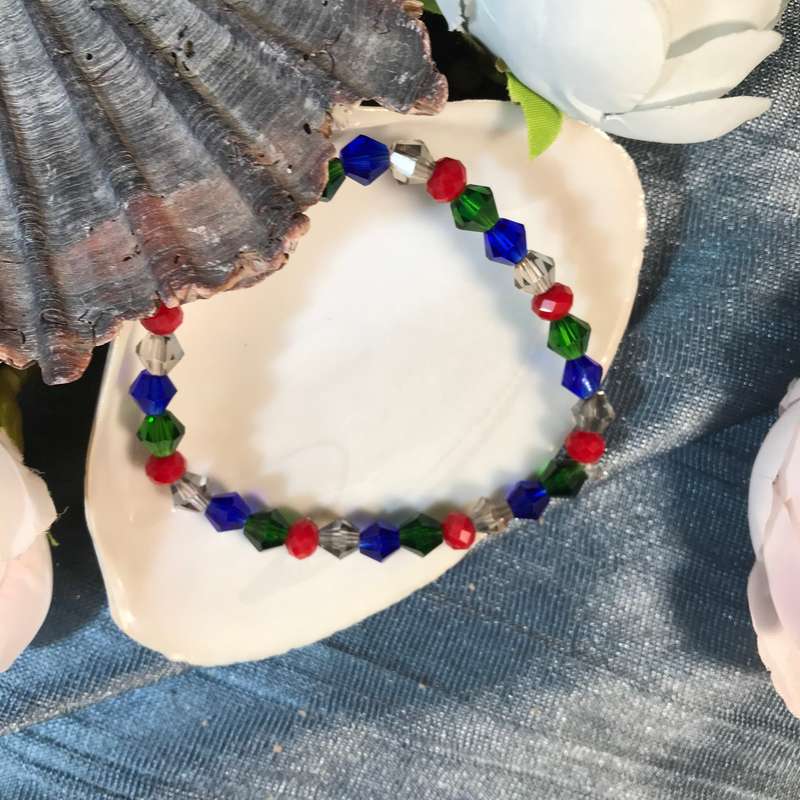 Faceted Glass Beaded Bracelets
