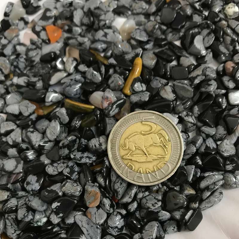 Extra Small Snowflake Obsidian Tumble Stone