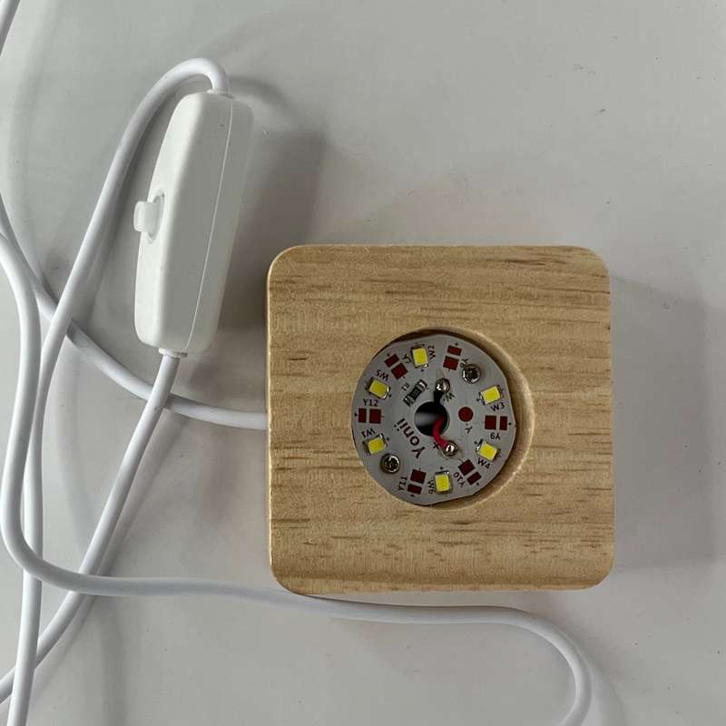 Assorted Light USB LED Light Bases - 6cm