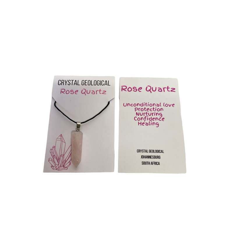 Rose Quartz Pointer Necklace