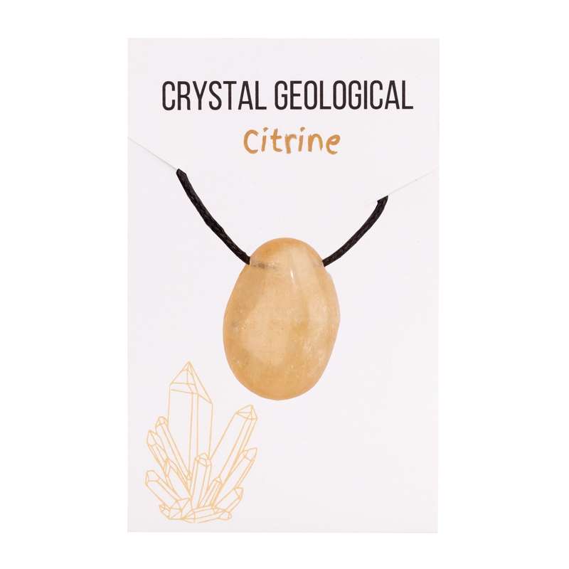 Assorted Tumble Gemstone Necklace on Black Cord - Crystal Geological