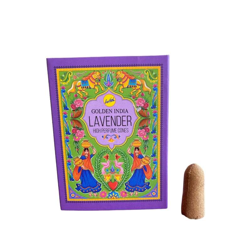 Golden India Incense Cones - Assorted - Backflow Incense