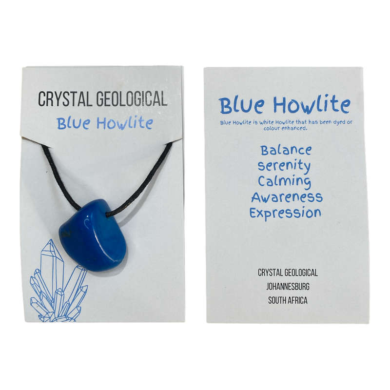 Assorted Tumble Gemstone Necklace on Black Cord - Crystal Geological