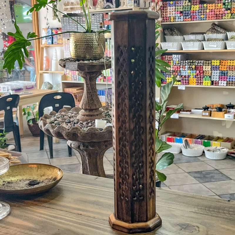 Assorted Ornate Wooden Tower Incense Holders