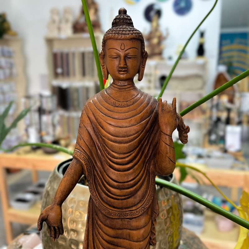 Previously Loved Wooden Buddha Statue - 40 cm