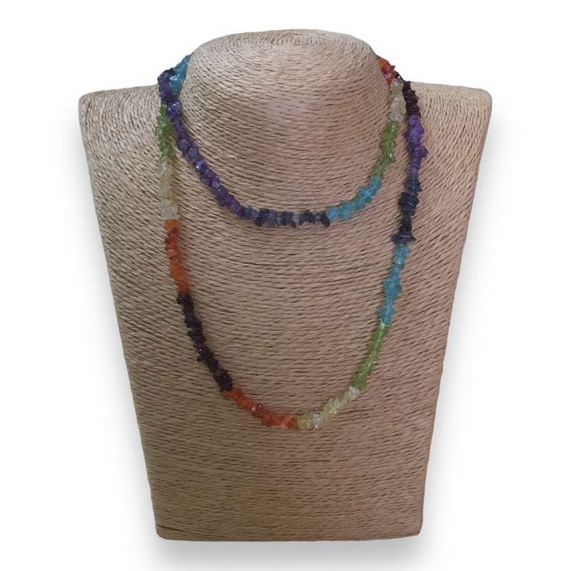 Chakra Chip Bead Necklace-40cm