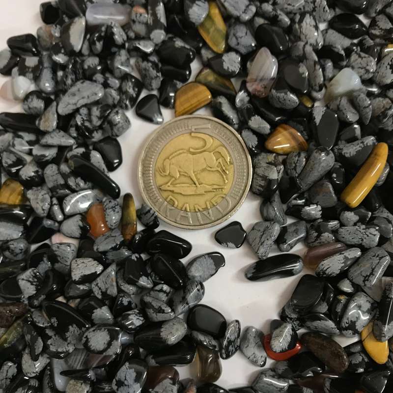 Extra Small Snowflake Obsidian Tumble Stone