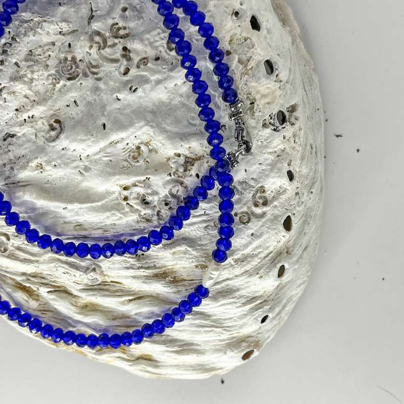 Assorted Faceted Glass and Single Pearl Necklaces