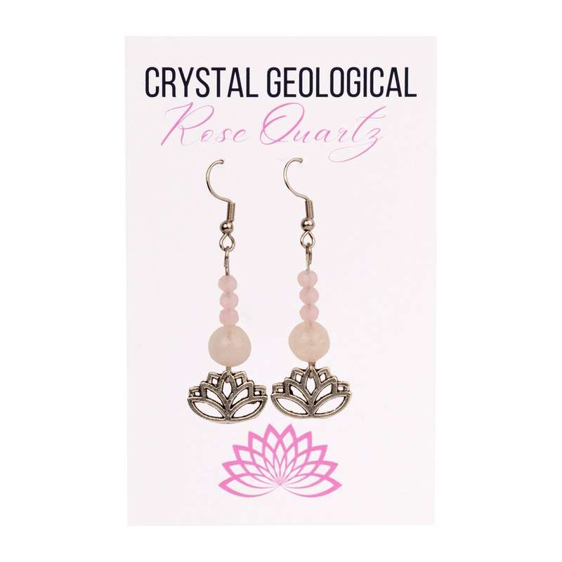 Assorted Rose Quartz Beaded Earring