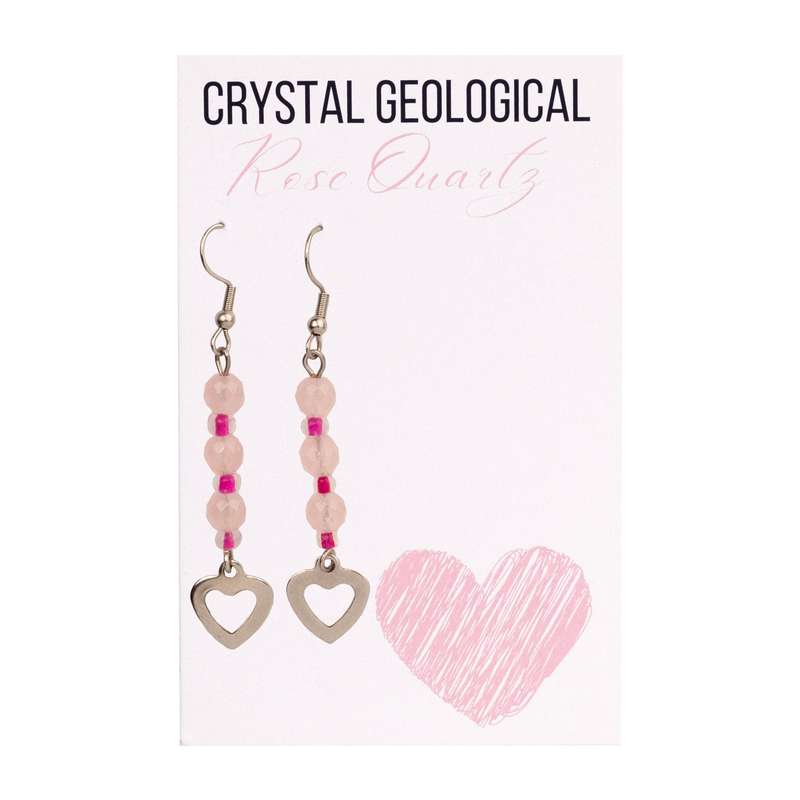 Assorted Rose Quartz Beaded Earring