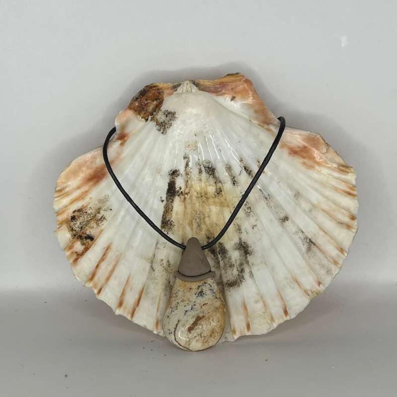 Assorted Polymer Clay Gemstone Pendants on Black Cord