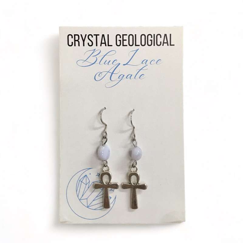 Assorted Blue Lace Agate Earring Pair