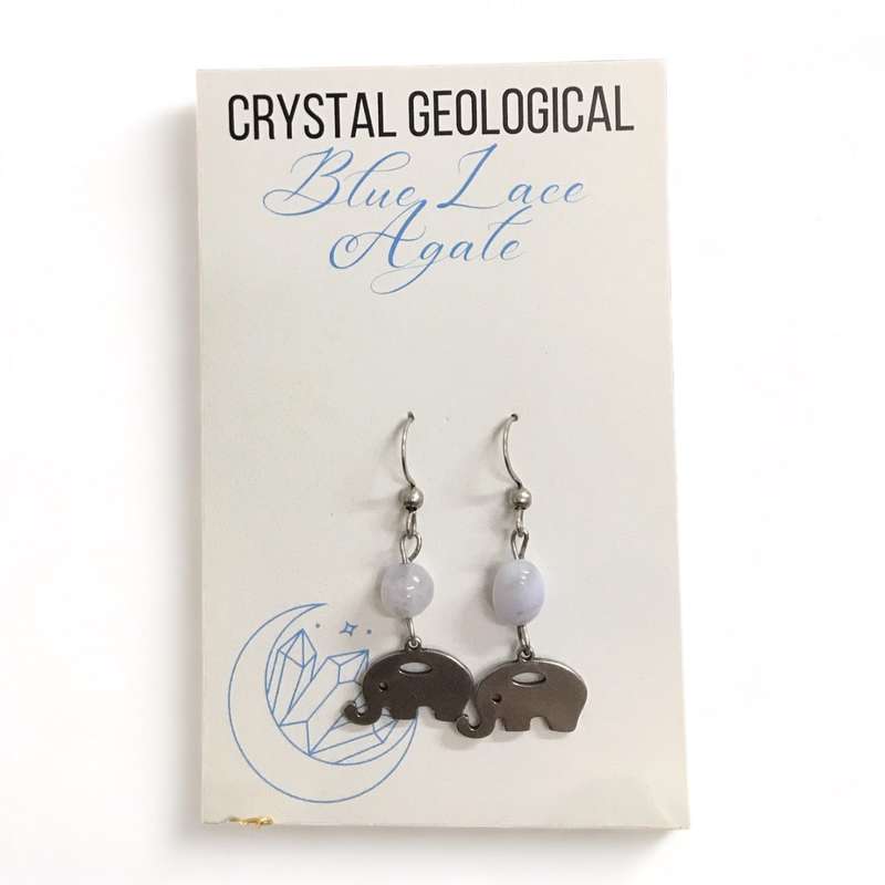 Assorted Blue Lace Agate Earring Pair