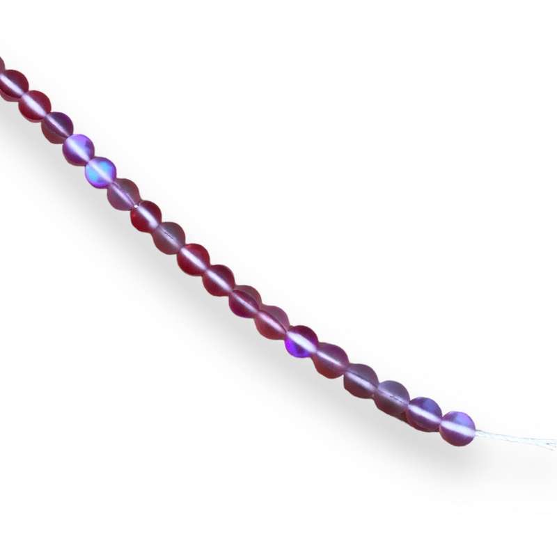 Assorted Glass Round Shimmer Bead Strings