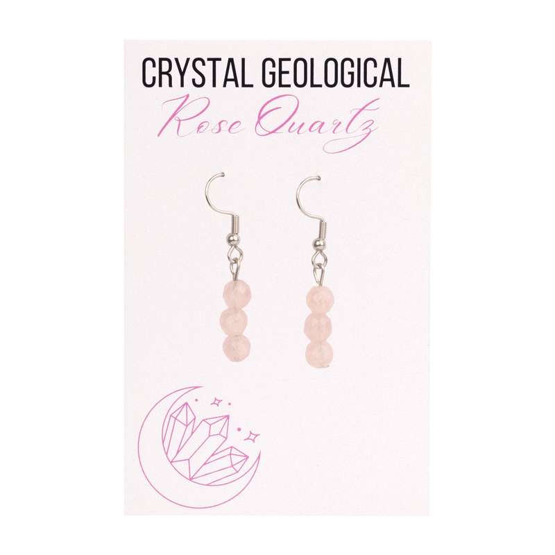 Assorted Rose Quartz Beaded Earring