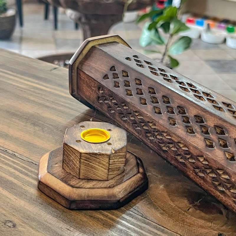 Assorted Ornate Wooden Tower Incense Holders