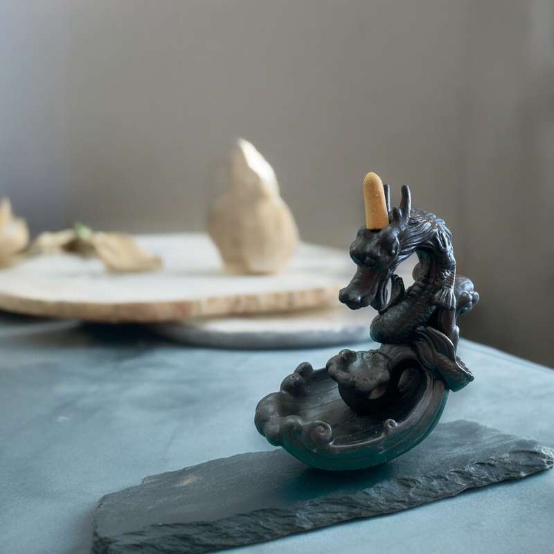 Dragon Backflow Incense Burner - 19cm