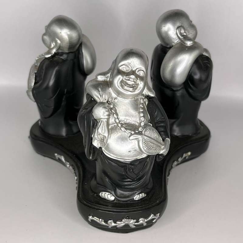 Previously Loved Three Buddhas Figurine - 10cm