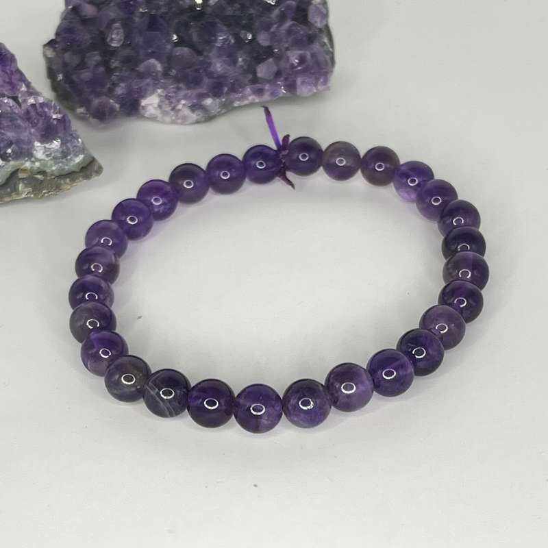 Amethyst Round Bead Bracelets