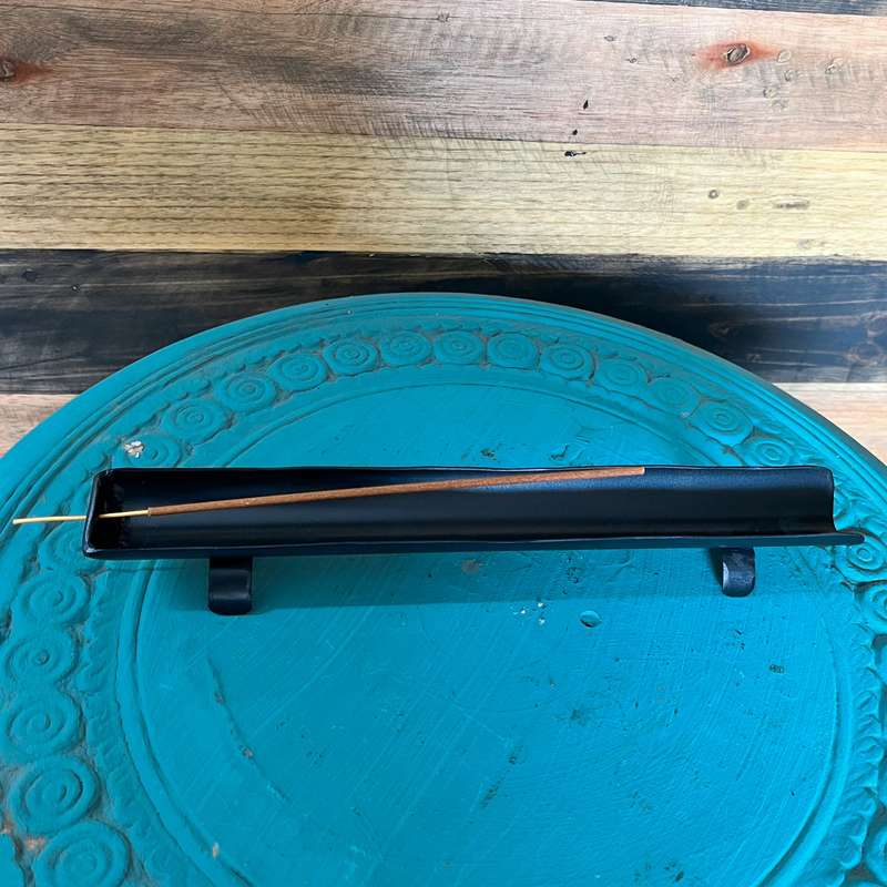 Black Metal Rounded Incense Holder