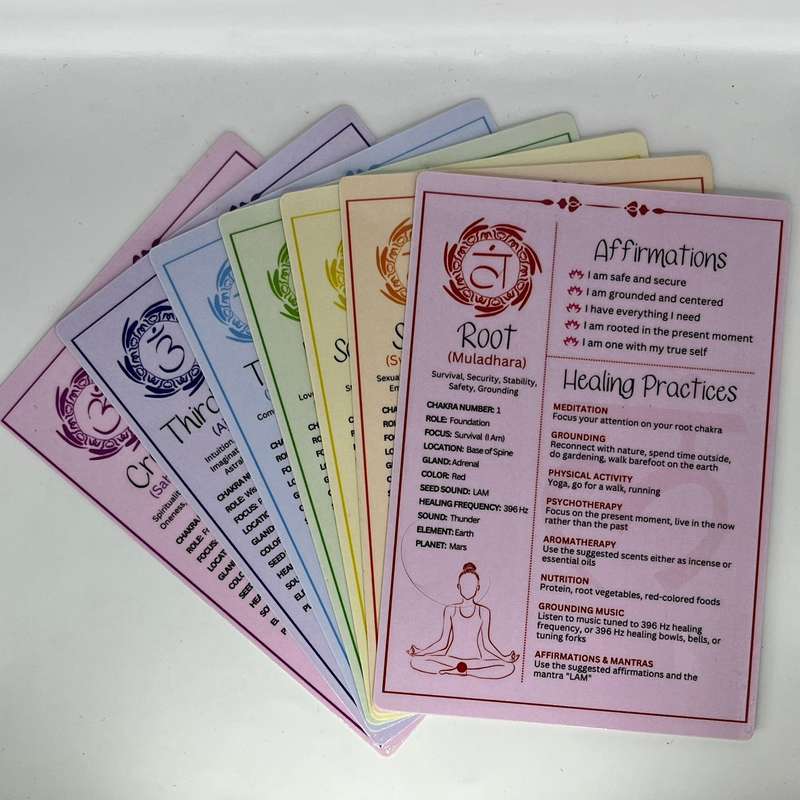 Information Cards - 7 Chakra Cards - By The Holistic Hippie