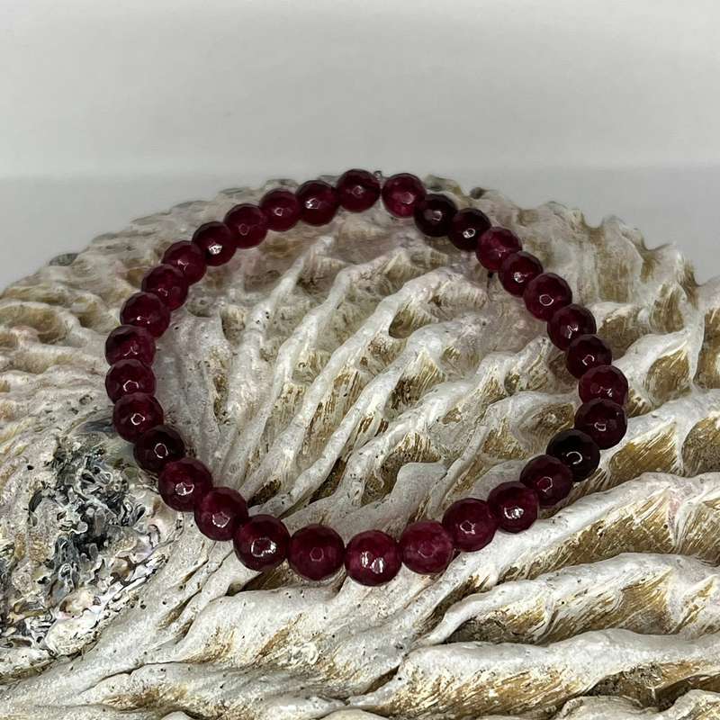Garnet Round Bead Bracelets