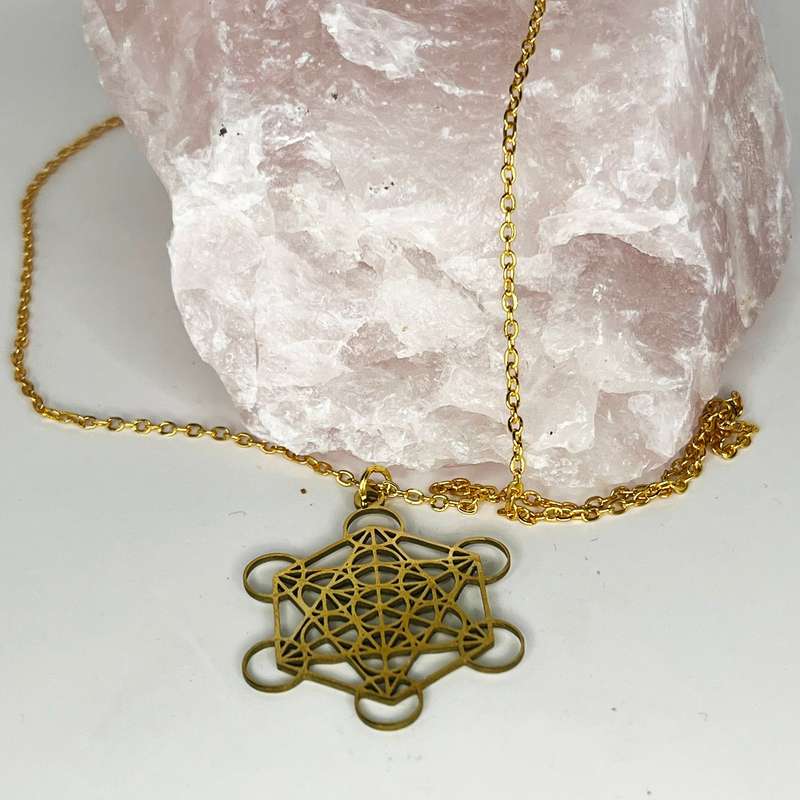 Stainless Steel Metatron Cube Chain