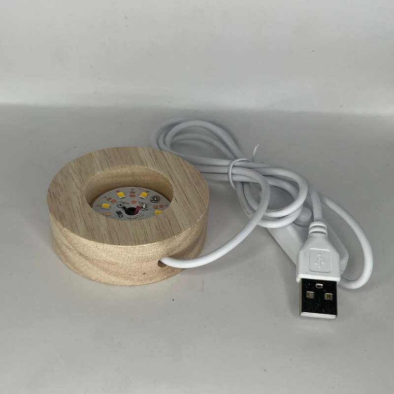 Assorted Light USB LED Light Bases - 6cm