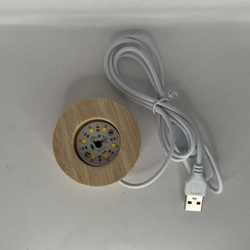 Assorted Light USB LED Light Bases - 6cm