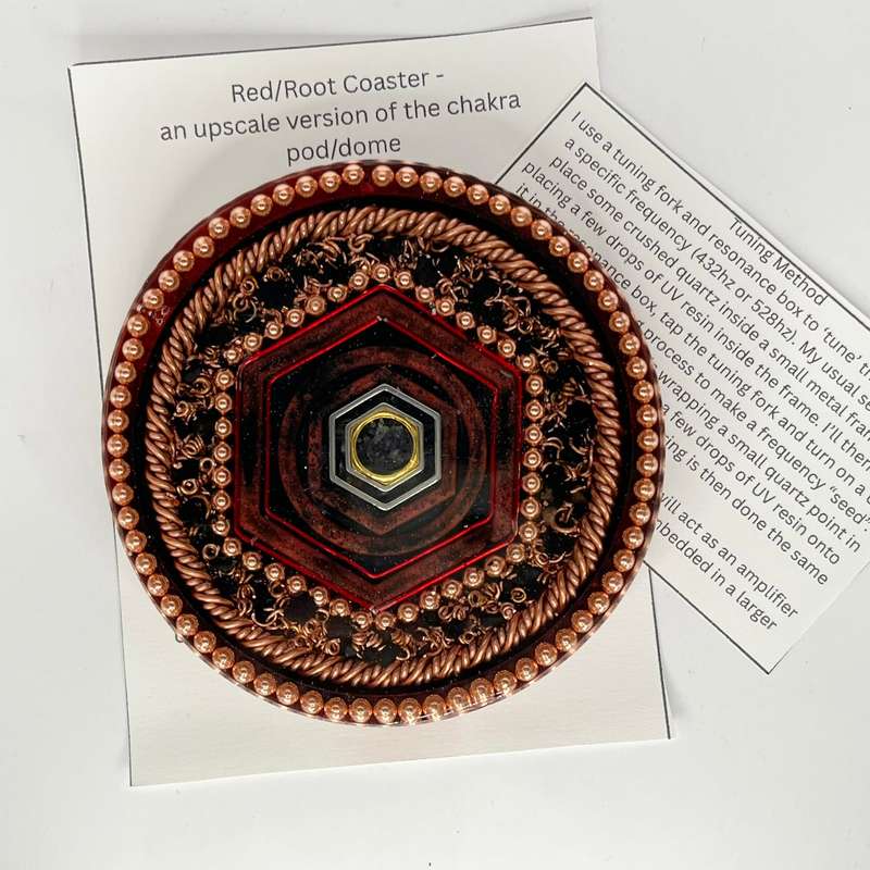 Red/Root Coaster Orgonite