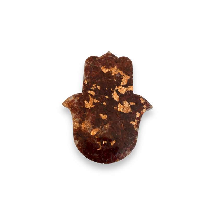 Garnet Copper Leaf Incense Holder - 12cm