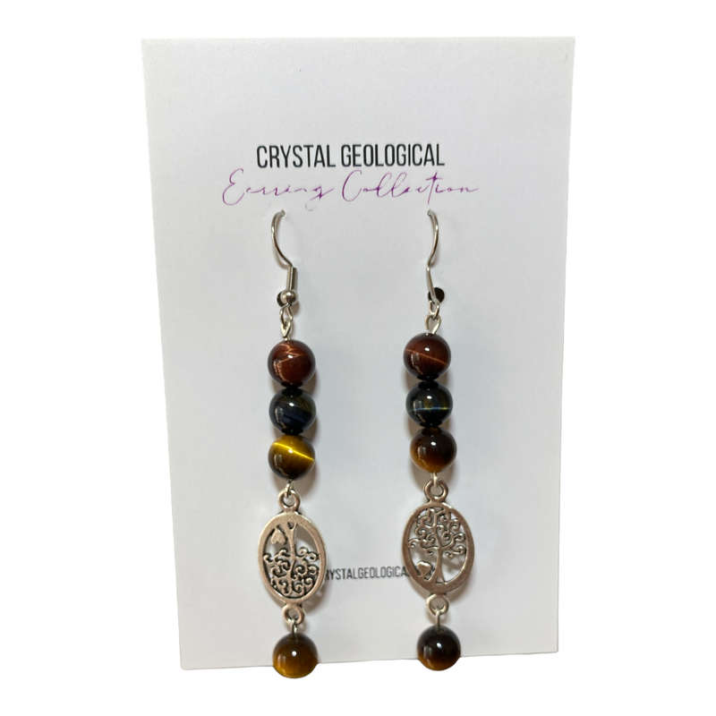 Assorted Tiger Eye Earring Pair
