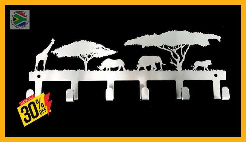 Animals under the Acasia trees 6 hook key hook