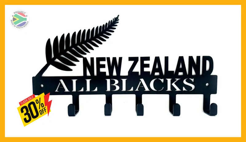 New Zealand All Blacks 6 hook Key hook