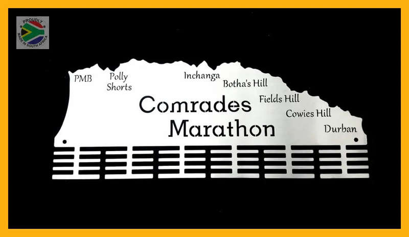 Comrades Marathon Down Run Medal Hanger 48 tier Stainless steel brush finish