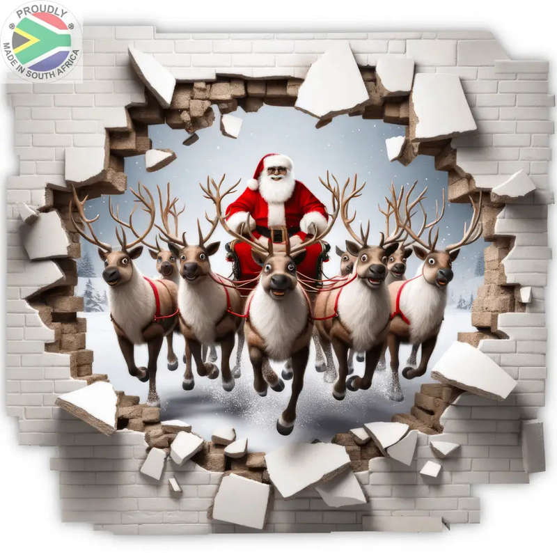 TrendSpire Santa's Reindeer Christmas Stickers - Set of 2