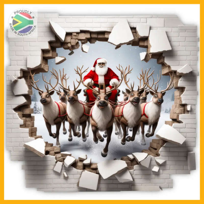TrendSpire Santa's Reindeer Christmas Stickers - Set of 2