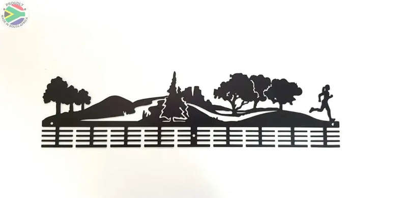 Trail running lady 72 tier medal hanger