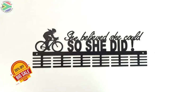 Cycling She believed she could 48 tier medal hanger