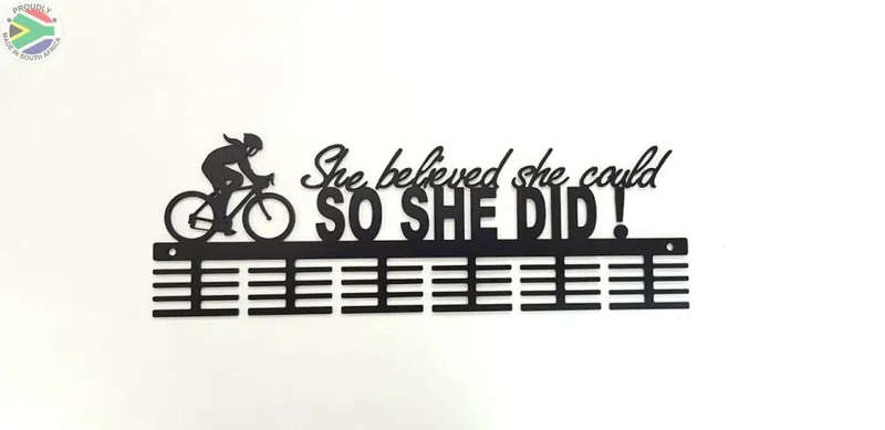 Cycling She believed she could 48 tier medal hanger