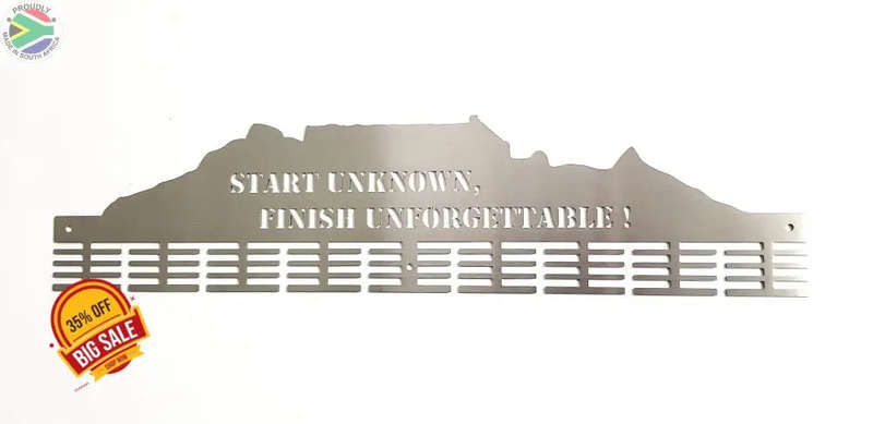 Table mountain 3 options of Motivational sayings 72 tier medal hanger