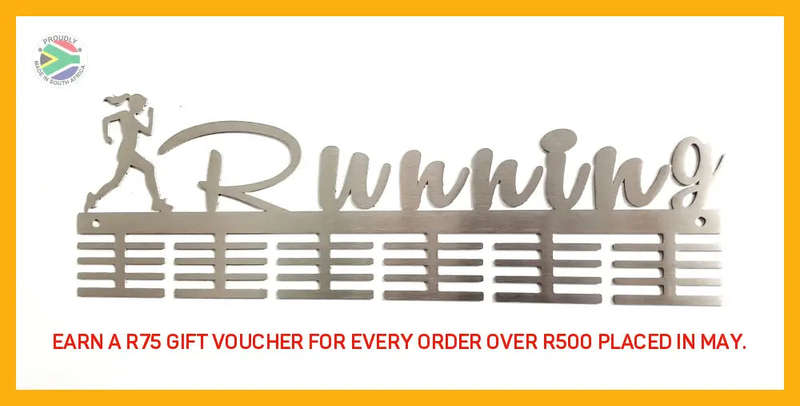 Running lady 48 tier medal hanger