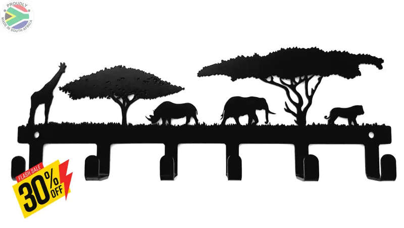 Animals under the Acasia trees 6 hook key hook