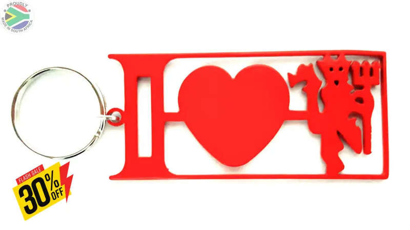 I Love Man Utd Key Ring