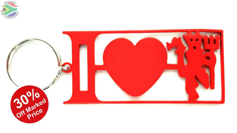 I Love Man Utd Key Ring