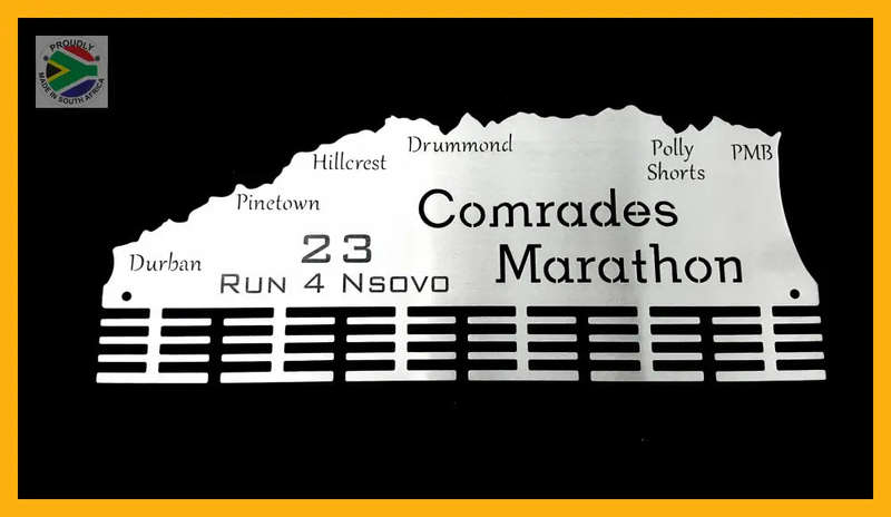Comrades Marathon Up Run Personalised 48 Tier Medal Hanger (Made-To-Order)